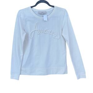 NWT New Loft Womens XS Cotton Blend Amour Long Sleeve Crew Neck Sweater